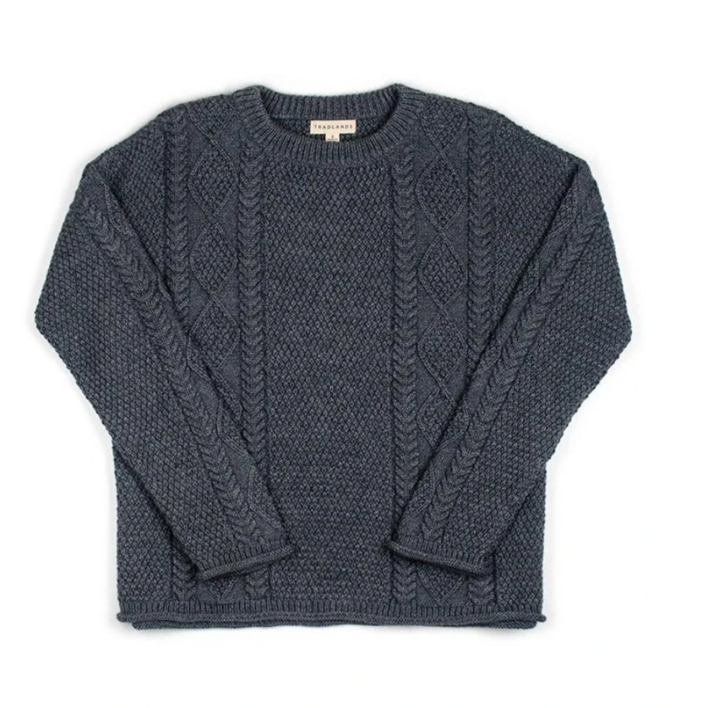 NWOT XS TRADLANDS MODERN FISHER ALPACA SMOKE